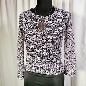 Green Apple Leopard Mesh Top – M